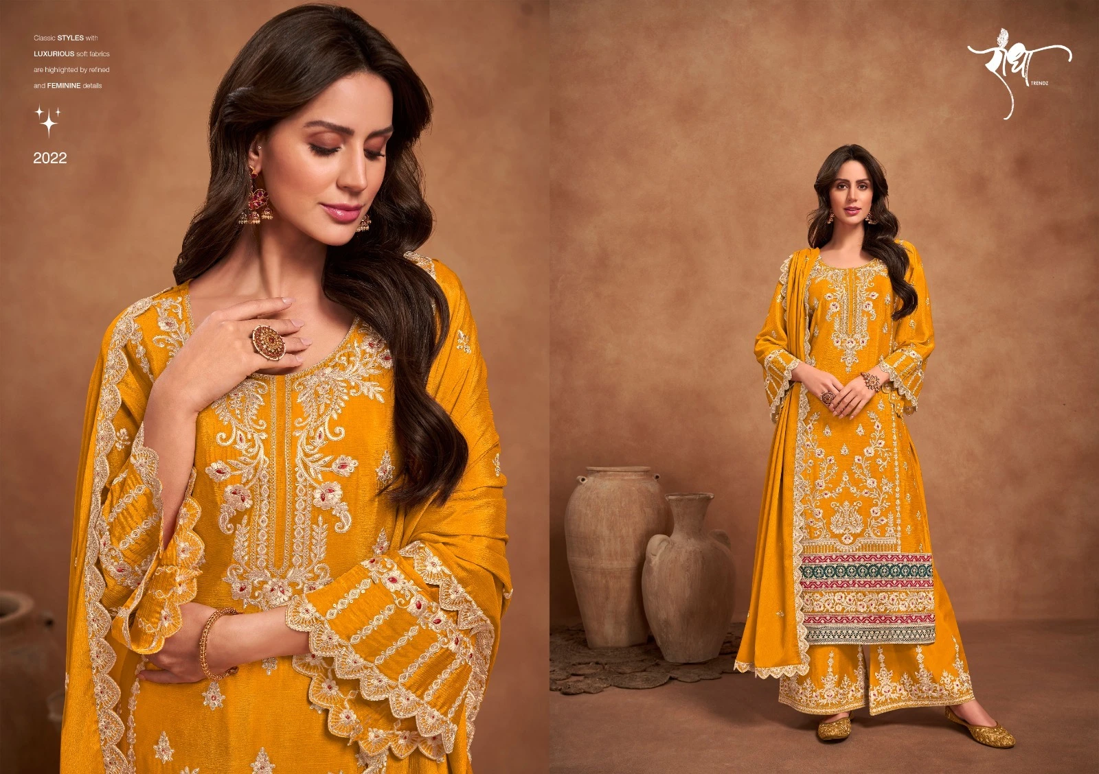 Radha Trendz Rashmi Heavy Chinon Wholesale Designer Salwar Suit Catalog — Wholesale Salwar Suits, MPA wholesale from Surat - Gallery Image 3
